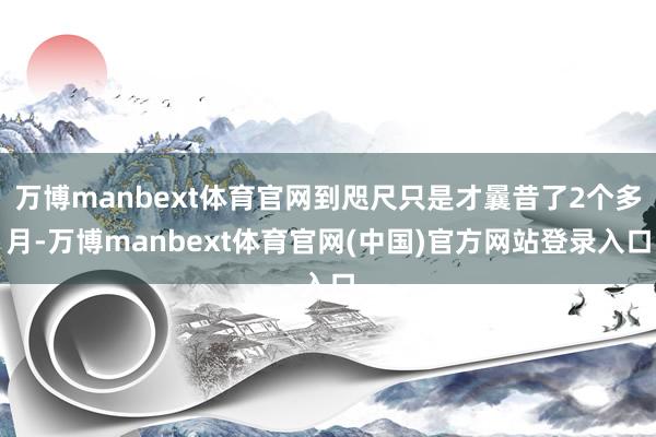 万博manbext体育官网到咫尺只是才曩昔了2个多月-万博m