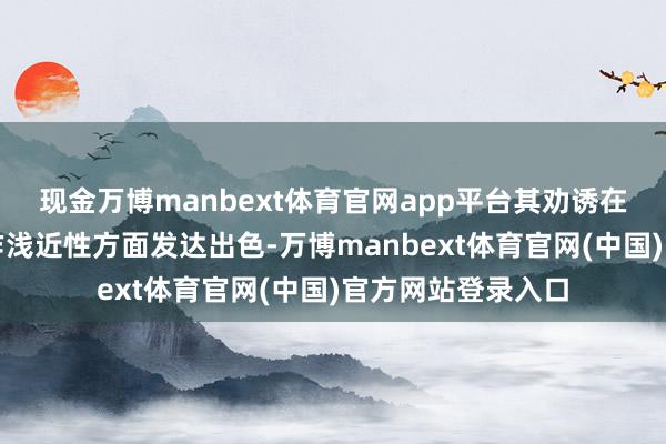 现金万博manbext体育官网app平台其劝诱在性能领路性和操作浅近性方面发达出色-万博manbext体育官网(中国)官方网站登录入口