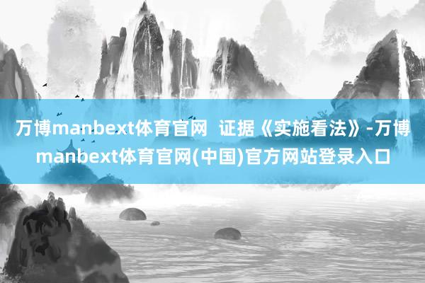 万博manbext体育官网  证据《实施看法》-万博manb